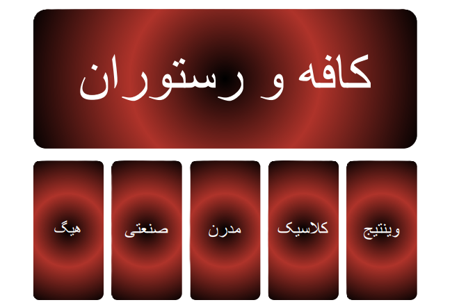 نمودار نمونه طراحی داخلی کافه و رستوران